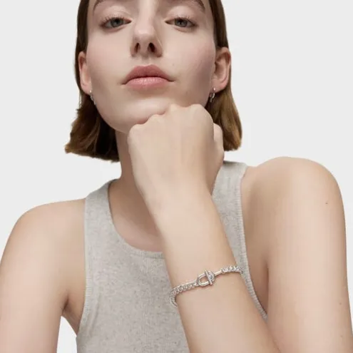 Pulseira barbada grande em prata TOUS MANIFESTO