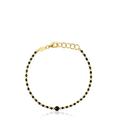 Pulseira bolas banhada a ouro de 18 K sobre prata e espinélio Basic Colors