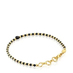 Pulseira bolas banhada a ouro de 18 K sobre prata e espinélio Basic Colors