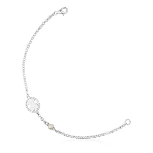 Pulseira Camee em Prata com Pérola
