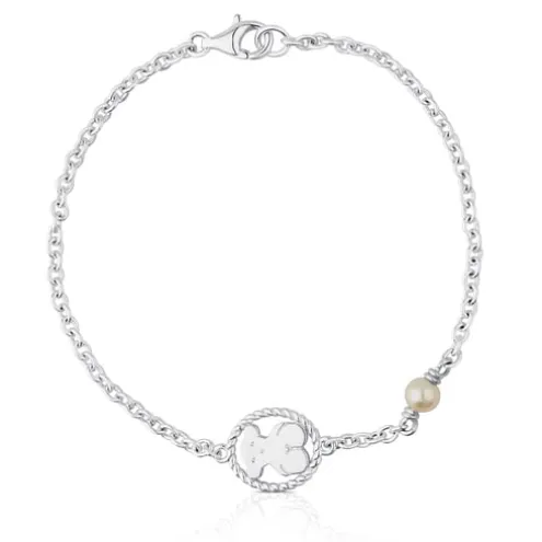 Pulseira Camee em Prata com Pérola