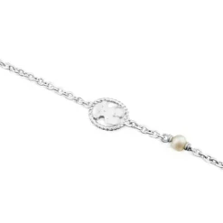 Pulseira Camee em Prata com Pérola