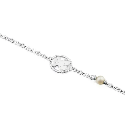 Pulseira Camee em Prata com Pérola