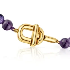 Pulseira com banho de ouro de 18 K sobre prata e ametistas TOUS MANIFESTO