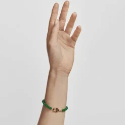 Pulseira com banho de ouro de 18 K sobre prata e calcedónias tratadas TOUS MANIFESTO