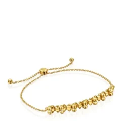 Pulseira corrente banhada a ouro 18 K sobre prata e detalhe Bold Bear