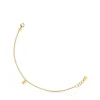 Pulseira corrente banhada a ouro de 18 K sobre prata com argolas redondas Bold Bear