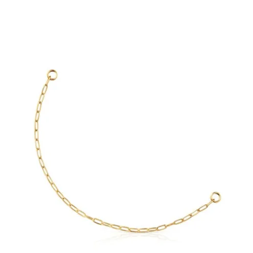 Pulseira corrente banhada a ouro 18 K sobre prata Hold Oval