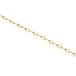 Pulseira corrente banhada a ouro 18 K sobre prata Hold Oval
