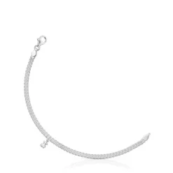 Pulseira corrente barbada em prata Bold Bear
