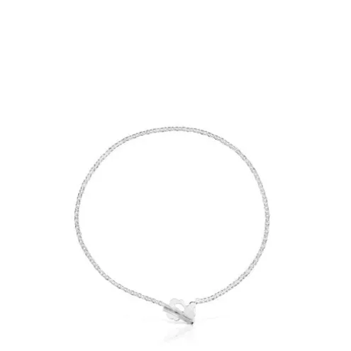 Pulseira corrente com urso em prata I-Bear