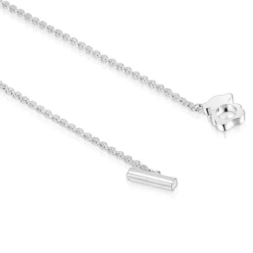 Pulseira corrente com urso em prata I-Bear