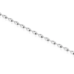 Pulseira corrente em prata com motivos de bola ovais Hold Oval