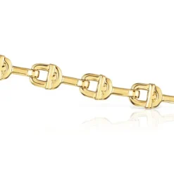 Pulseira corrente logo banhada a ouro de 18 K sobre prata TOUS MANIFESTO