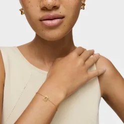 Pulseira corrente triplo urso banhada a ouro 18 K sobre prata Bickie