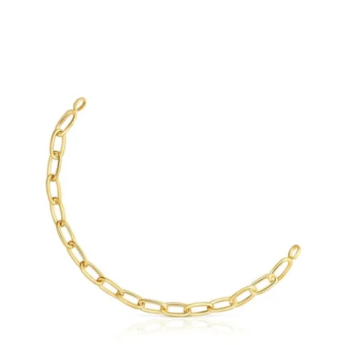 Pulseira corrente XL banhada a ouro 18 K sobre prata Hold Oval