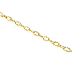 Pulseira corrente XL banhada a ouro 18 K sobre prata Hold Oval