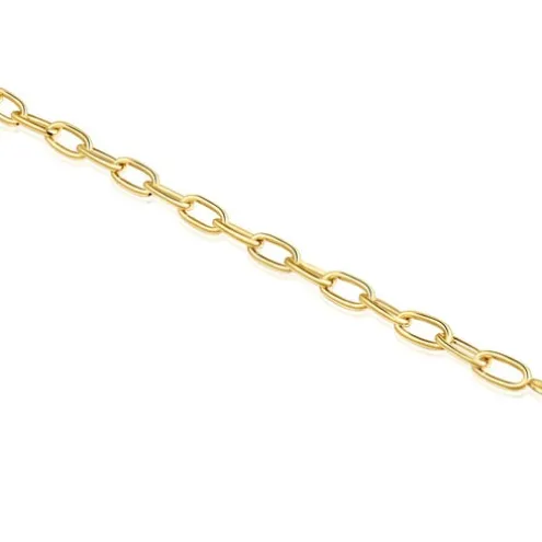 Pulseira corrente XL banhada a ouro 18 K sobre prata Hold Oval