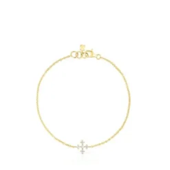 Pulseira cruz em ouro e diamantes Les Classiques