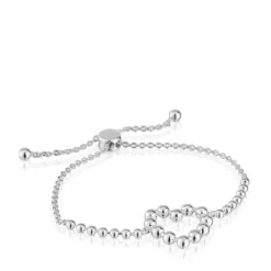 Pulseira de corrente em prata coração Sugar Party