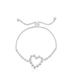 Pulseira de corrente em prata coração Sugar Party