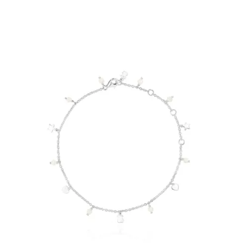 Pulseira de pé Cool Joy em Prata e Pérolas