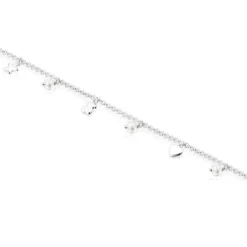 Pulseira de pé Cool Joy em Prata e Pérolas