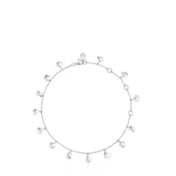 Pulseira de pé em prata com motivos Bold Motif