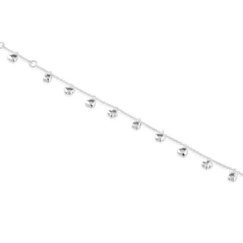 Pulseira de pé em prata com motivos Bold Motif