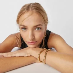 Pulseira dupla Hav em prata vermeil