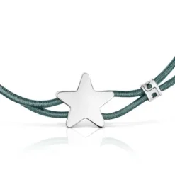 Pulseira elástica Sweet Dolls azul com estrela em prata