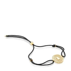 Pulseira em nylon e ouro Oursin
