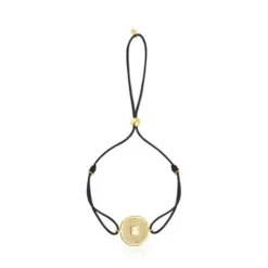 Pulseira em nylon e ouro Oursin