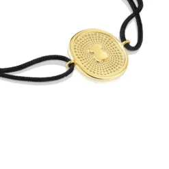 Pulseira em nylon e ouro Oursin
