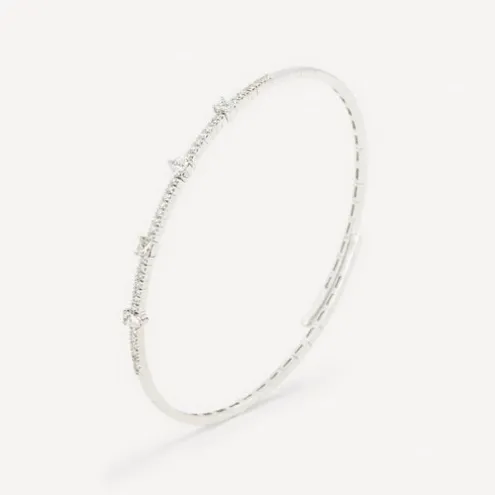 Pulseira em ouro branco com diamantes TOUS ATELIER