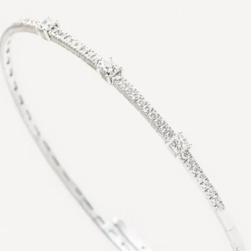Pulseira em ouro branco com diamantes TOUS ATELIER