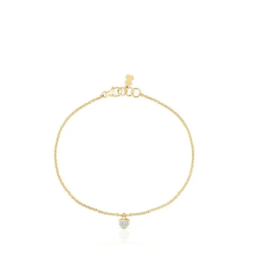 Pulseira em ouro e diamantes motivo coração San Valentín