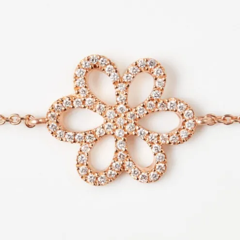 Pulseira em ouro rosa com diamantes TOUS ATELIER