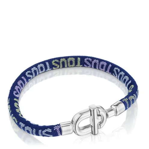 Pulseira em prata e cordão TOUS MANIFESTO