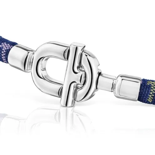 Pulseira em prata e cordão TOUS MANIFESTO