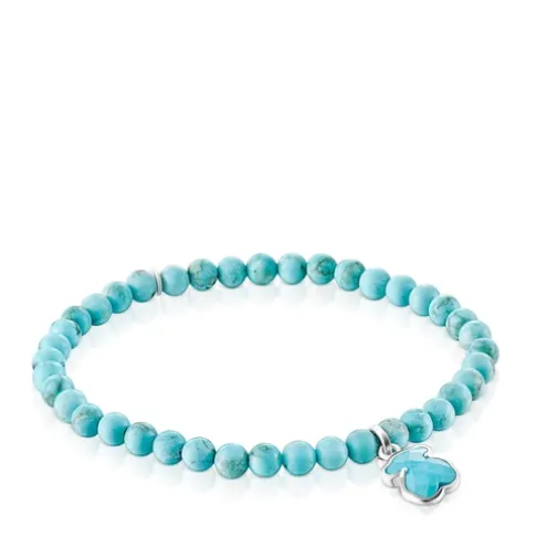 Pulseira em prata e magnesite tingida TOUS Icon Color