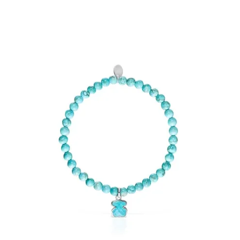 Pulseira em prata e magnesite tingida TOUS Icon Color