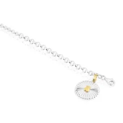 Pulseira em prata e prata vermeil urso Iris Motif