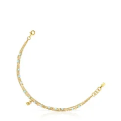 Pulseira em prata vermeil e amazonite Bold Bear