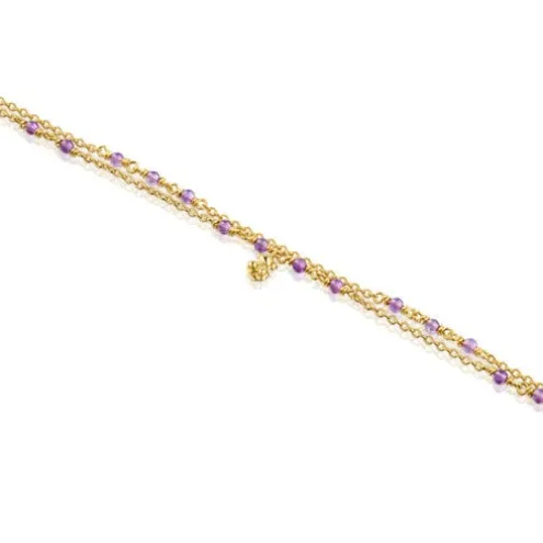 Pulseira em prata vermeil e ametista Bold Bear
