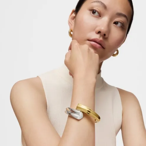 Pulseira escrava bicolor com motivo urso TOUS 1950