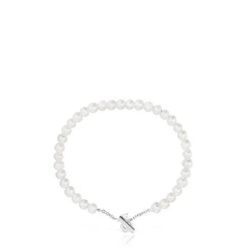 Pulseira escrava com pérolas cultivadas I-Bear
