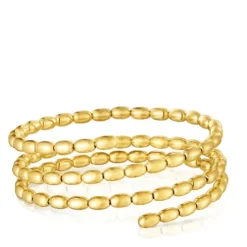 Pulseira escrava espiral banhada a ouro de 18 K sobre prata TOUS Basics