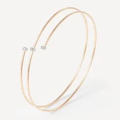 Pulseira espiral em ouro com três diamantes TOUS ATELIER
