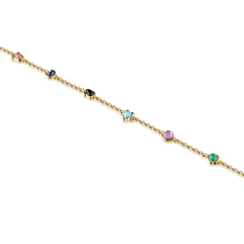 Pulseira Glory em Prata Vermeil com Pedras Preciosas